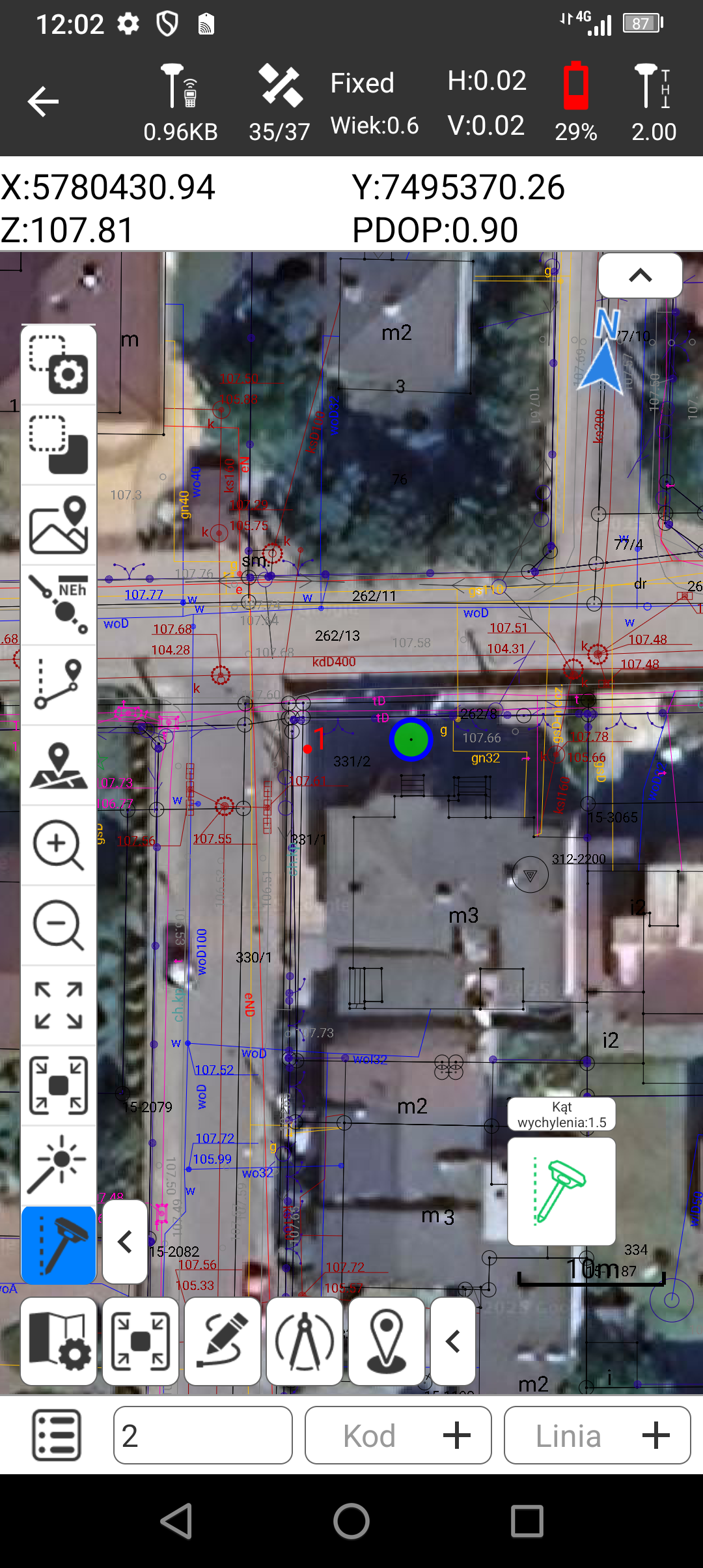 Gintec G50 odbiornik geodezyjny GNSS RTK GPS