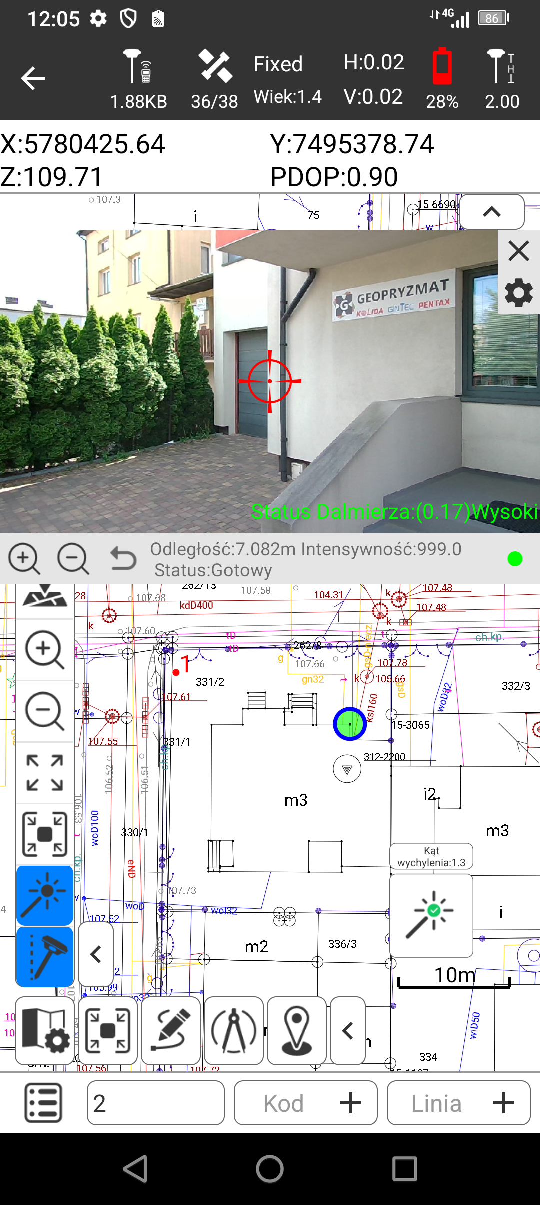 Gintec G50 odbiornik geodezyjny GNSS RTK GPS